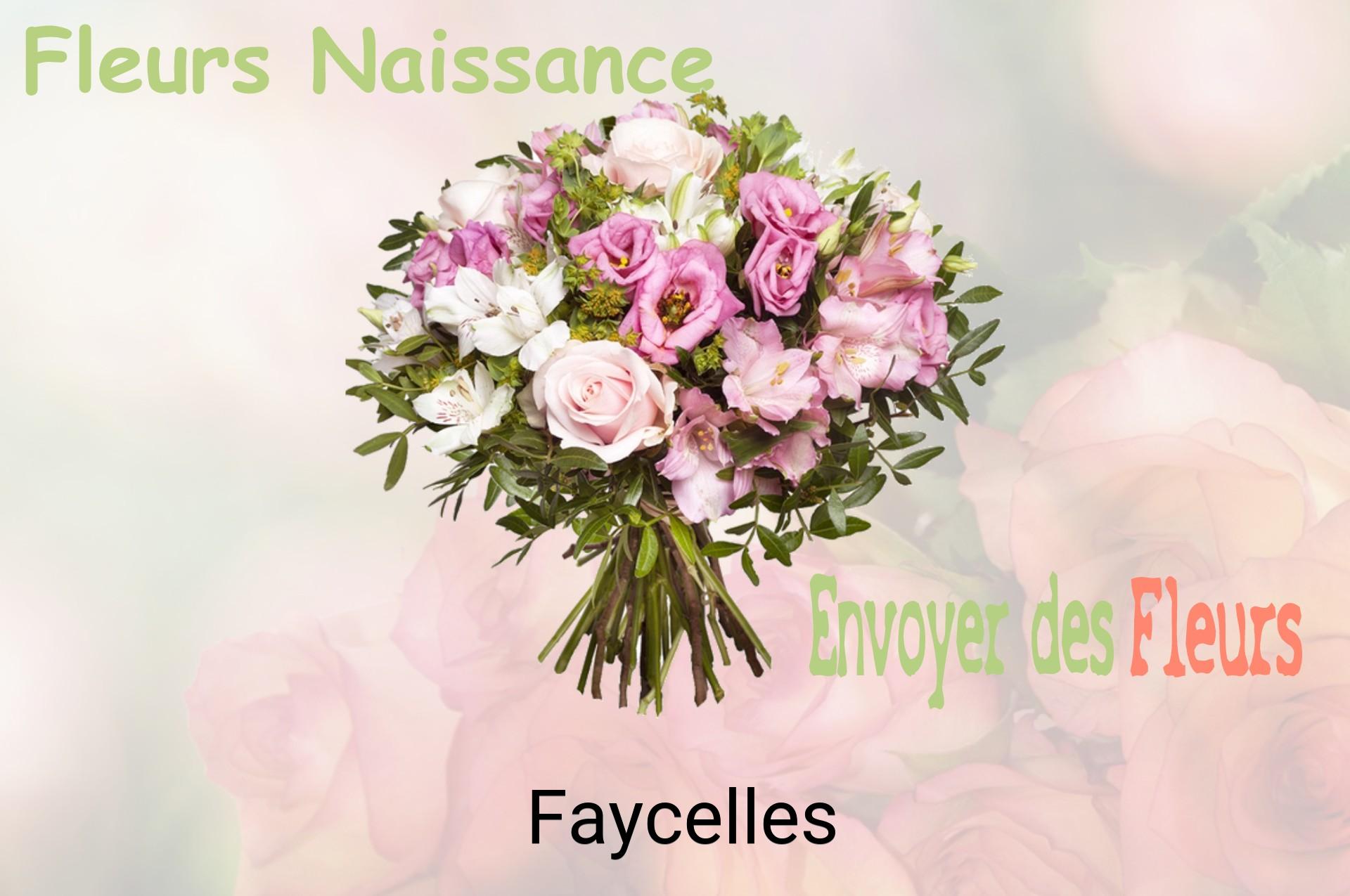 Bouquet de fleurs de naissance livré à Faycelles