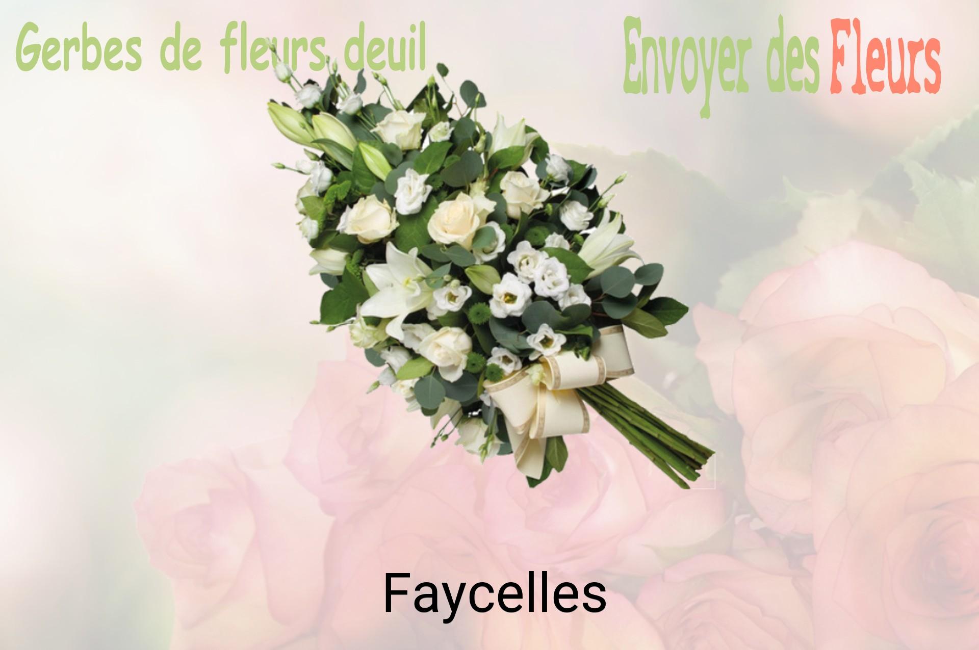 Gerbe de fleurs de deuil livrée à Faycelles